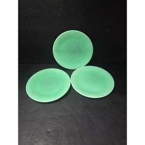 Fiestaware Light Green Plates, Set of 3,, Fiesta 6 3/8" Plate, Vintage Tableware